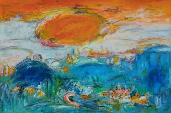 Land of the sun abstrakt maleri