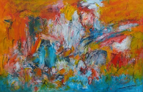 The cottage abstrakt maleri